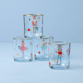 Nutcracker Ballet Double Old Fashioned Glasses, Set Of 4